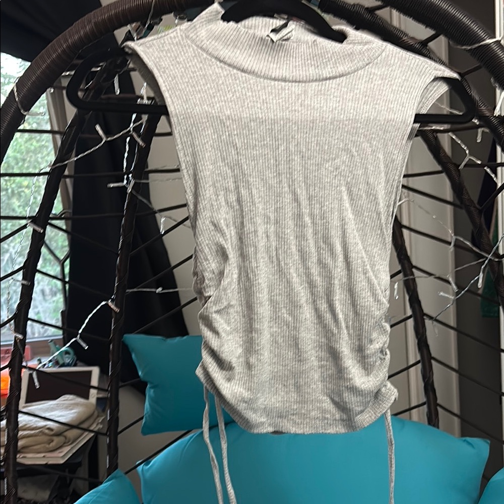 Gray Sleeveless Women's Top